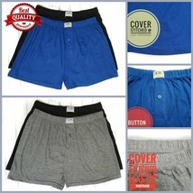 Ultra Men 100% Soft Stretch Cotton Jersey Knit Boxer Trunk Short Solid U... - $14.74+