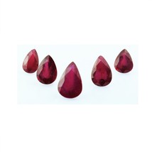Natural Ruby Pear Facet Cut Burgundy Color VS Clarity Africa Loose Precious Gems - £88.11 GBP