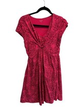 GARNET HILL Womens Dress Pink GARDEN PARTY Jersey Knit Short Sleeve Sz 6 - £17.80 GBP