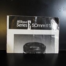 Used Nikon Series E 50 f1.8 Manual Focus Ai-s Owner Guide Instructions  O401408 - $9.38