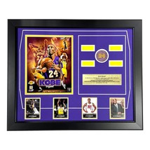 Kobe Bryant Final Lakers Game Used Authentic Confetti Collage Framed #D/824 - £199.81 GBP