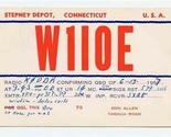 W1IOE Stepney Depot Connecticut QSL Card 1957  - £10.95 GBP