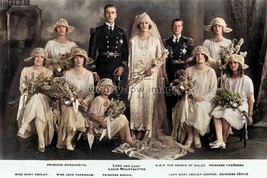 rc0863 - Lord &amp; Lady Mountbatten Wedding Group - photograph 6x4 - £2.10 GBP