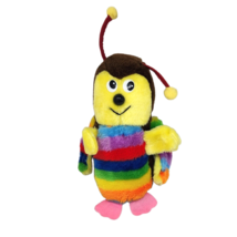 9&quot; VINTAGE SUPERIOR TOY + NOVELY YELLOW RAINBOW BUMBLE BEE STUFFED ANIMA... - £29.27 GBP