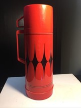 ALADDIN’S Heritage Red Black Diamond Vanguard Vacuum Bottle Retro .97L T... - $8.56
