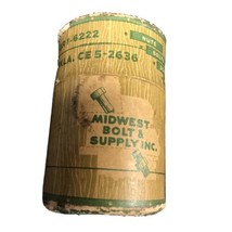 Vintage Midwest Nuts &amp; Bolts Cardboard Tube Container Tool Advertising - $8.91