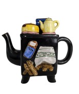 Vintage Novelty Buchase Old Cook Stove Oven Ceramic Tea Pot Teapot Cotta... - $49.94 CAD