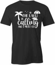 The Lake Is Calling T Shirt Tee Short-Sleeved Cotton Camping Clothing S1BSA562 - £14.37 GBP+