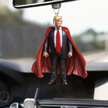 2024 President TRUMP Wearing Cape Acrylic 2D Pendant,Keychain, Xmas Ornament - $7.84