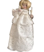 VTG Christmas 10 Light Tree Top Porcelain Head Angel 8 Inch Tall READ NO... - $23.36