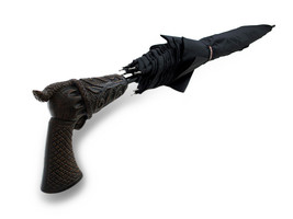 Zeckos 50 in. Peacemaker Handle Black Auto Open Stick Umbrella - £64.50 GBP