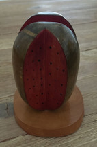 Vintage Primitive Wooden Watermelon Napkin Holder 4&quot;x4.5” - £15.01 GBP