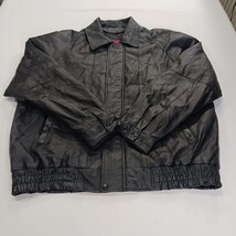 Vintage Hind Men's Black Motorcycle Jacket Genuine Leather Heavyweight Lined XL image 12