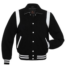 Retro Jacket Varsity Jacket Royal Blue Body White Leather Inserts - $104.90+