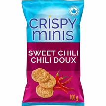 6 Bags Quaker Crispy Minis Sweet Chili Flavor Rice Chips 100g Each-Free ... - £27.75 GBP