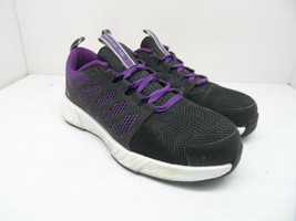 Reebok Work Women&#39;s Fusion Flexweave CT Work Shoes RB315 Black/Purple Size 8.5W - £40.10 GBP
