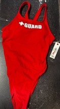 BLARIX Guard Adjustable Swimsuit 1 Piece with Cups, Red, Size 34 - $33.24