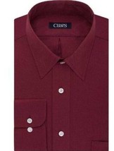Mens Shirt Dress Chaps Long Sleeve Red Stretch Collar Button Front $50 sz 15.5 - £13.42 GBP