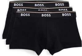 Hugo Boss Men's Underwear 3-Pack Black Cotton-Stretch Power Trunks Boxer... - $31.99