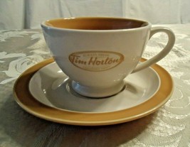 g185 Tim Hortons Tea Cup Saucer Always Fresh Toujours Frais Collectible Mint - £7.89 GBP