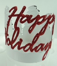 Christmas Snowman Tree - Happy Holidays Jar Candle Holder - Inner Diameter 3.75" - $9.74
