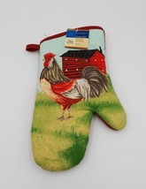 Rooster Barn Farmhouse Oven Mitt Home Collection Pot Holder Kitchen Coun... - $5.99