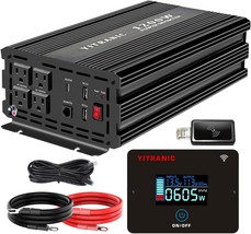 1200 Watt Pure Sine Wave Power Inverter 12V To 110V With Wireless, Pd30W... - $3,380.87 MXN