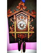 Hubert Herr Railroad Station 8 Days Cuckoo Clock Intact! - $523.71