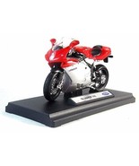 MV AGUSTA F4S, RED/SILVER WELLY 1/18 DIECAST MOTORCYCLE COLLECTOR&#39;S MODE... - $46.70 CAD