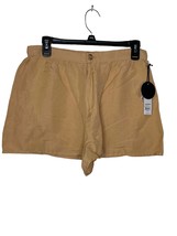 Amuse Society Women&#39;s Shorts Relaxed Fit Hi-Waist Woven Beige Medium NWT - £15.79 GBP