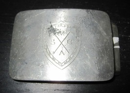 Vintage MSGA MANITOBA Seniors Golf Association PEWTER Metal belt buckle - $34.99