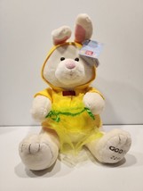 Godiva Gund 2013  Easter Bunny Rabbit Plush with Yellow Outfit - $15.83