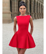 Backless High Waist A-line Sexy Mini Dress - $39.95