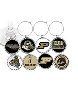 Purdue Boilermakers decor party wine glass cup charms markers 12 assorted - £12.77 GBP