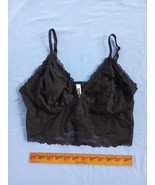 PINK Victoria&#39;s Secret Black Large L DD Lace Triangle Bralette Bra VS - $10.00