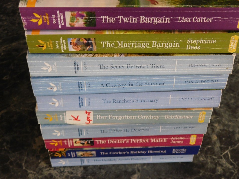 Love Inspired lot of 10 Assorted authors LP Christian romance Paperbacks - $8.00