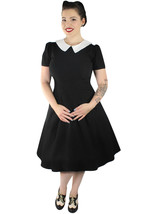 Vintage Inspired Black and White Pointy Collar Dress - £47.37 GBP+