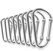 3&quot; 50Pack Carabiner Spring Belt Clip Key Chain Aluminum D-Ring Clip Hook... - $38.99