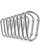 3&quot; 50Pack Carabiner Spring Belt Clip Key Chain Aluminum D-Ring Clip Hook... - £30.67 GBP
