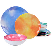Spice by Tia Mowry Cinnamon Twist 12 Piece Melamine Dinnerware Set in As... - $68.49