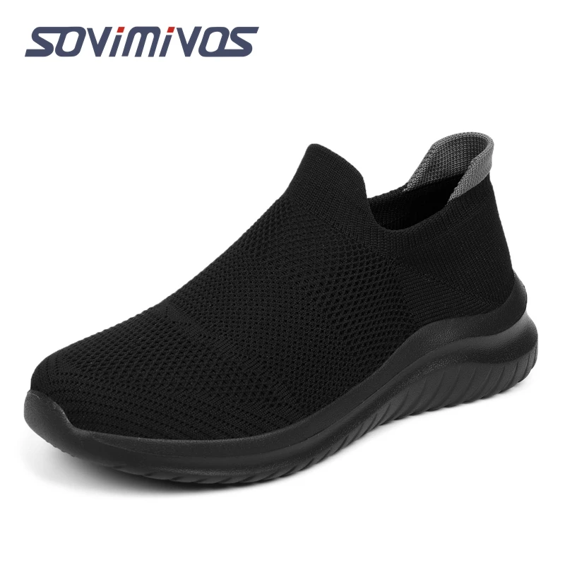 Men's Sneakers Slip-On Tennis Shoes - Lightweight Walking Shoes Breathable Non S - $54.53