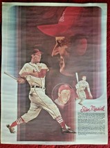 1970s St Louis Cardinals Stan Musial Coca Cola Coke Baseball Poster NOS 136 - $26.99