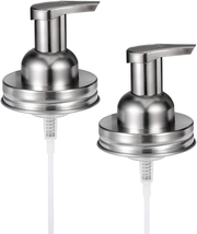 Mason Jar Foaming Soap Pump Dispenser Lids(2)-Rustproof Stainless Steel ... - $16.11