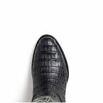 Marco Di Milano Genuine Caiman Belly Skin Cowboy Boot Phoenix Black image 5