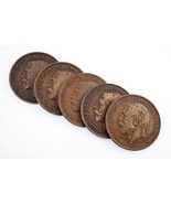 Great Britain Lot of 5 Pennies (1916 - 1921) VF - XF Condition Nice! KM ... - $64.61 CAD