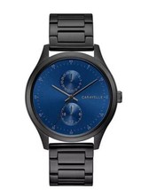 Mens Watch Caravelle designed by Bulova Black Stainless Steel Bracelet NEW $175 - $99.00
