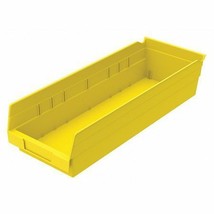 Akro-Mils 30138Yello Shelf Storage Bin, Yellow, Plastic, 17 7/8 In L X 6... - £14.11 GBP