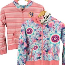 Desigual Hoodie Reversible Pink Striped Sequin Detail Zip Up Kids Size 9-10 New - £30.04 GBP