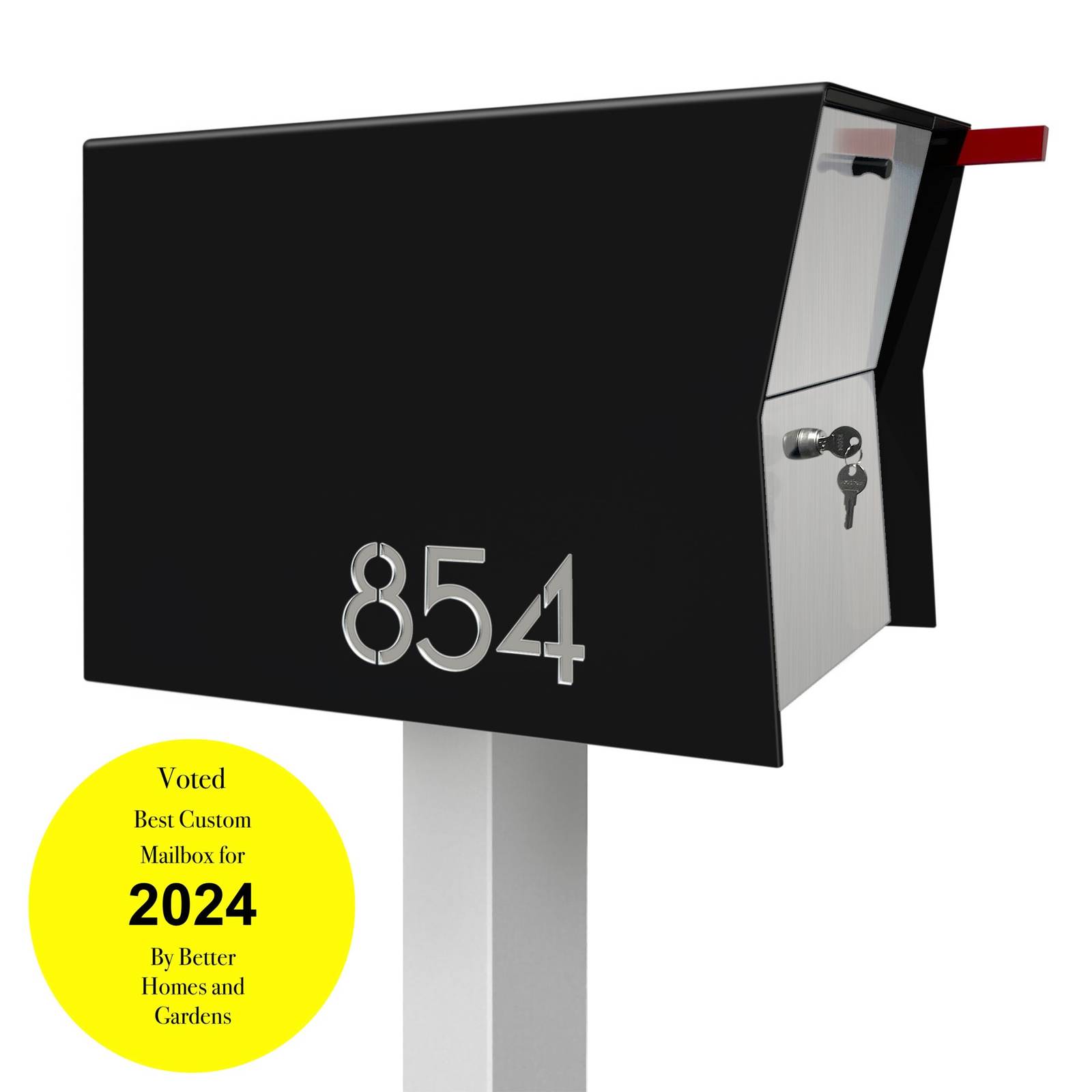 Retrobox Locking Package Dropbox in JET BLACK post mounted Mailbox - $569.00