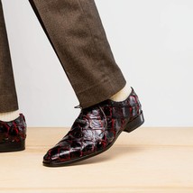 Marco Di Milano Genuine Pirarucu Exotic Lace-Up Olivieri Blackcherry image 12